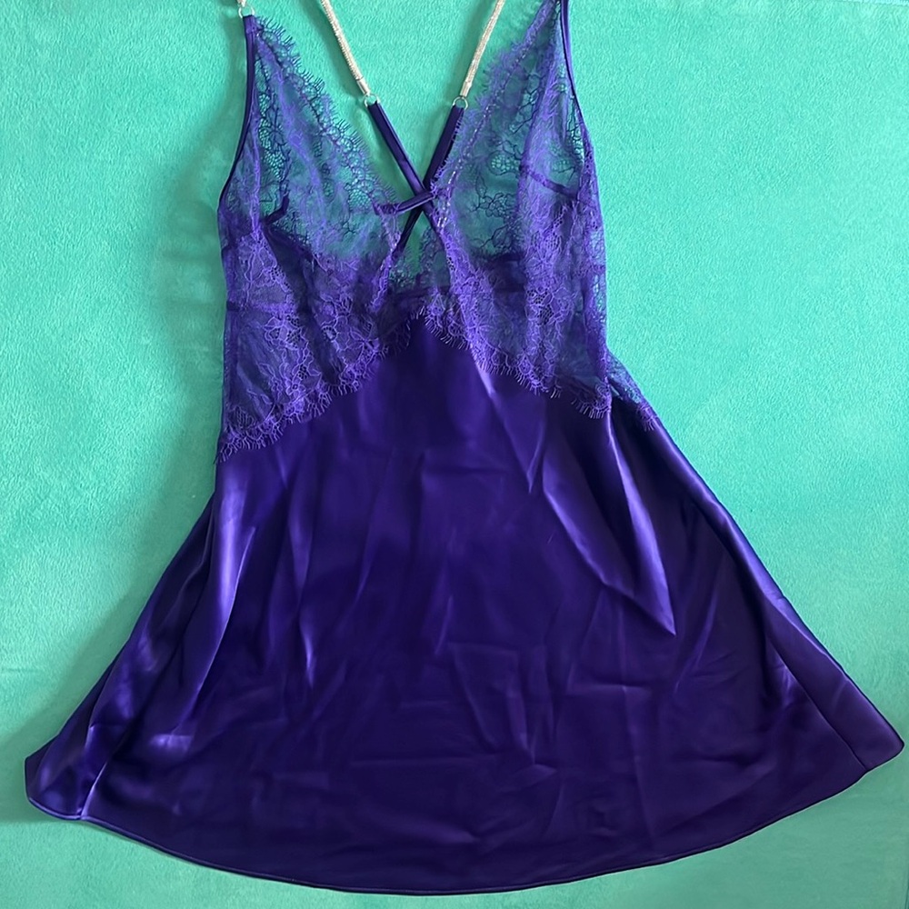 Xs slip dress with sparkling straps